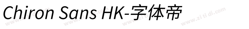 Chiron Sans HK字体转换